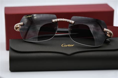 fake iced out cartier glasses